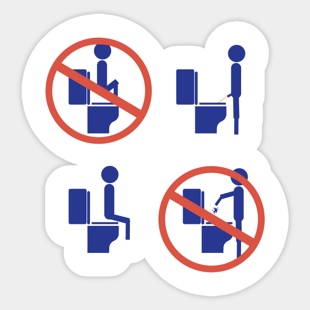 Simple Rules For The Toilet Sticker by ckandrus